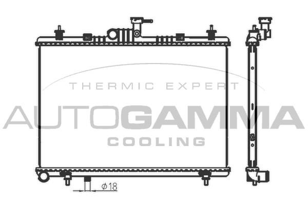 Autogamma 107681 Radiator, engine cooling 107681