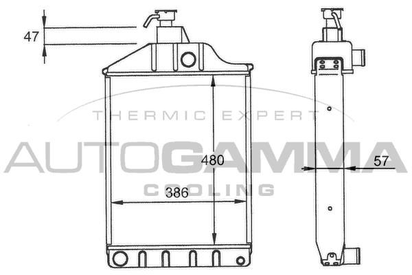 Autogamma 400120 Radiator, engine cooling 400120