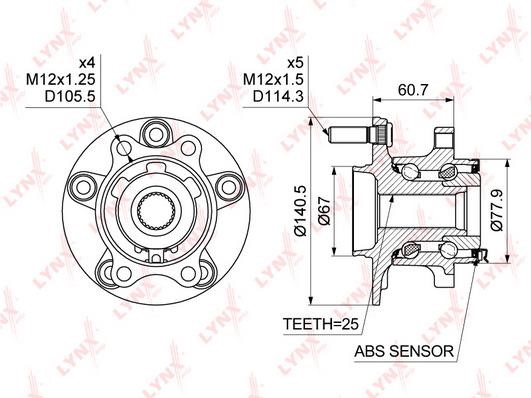 LYNXauto WH1499 Wheel hub bearing WH1499