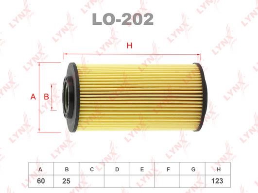 LYNXauto LO-202 Oil Filter LO202