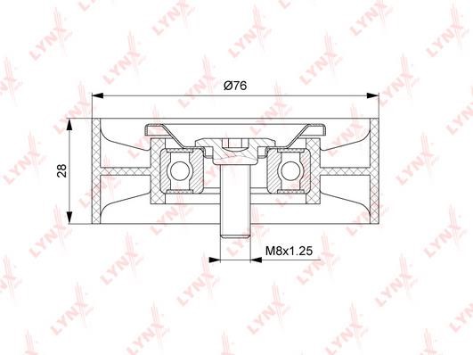 LYNXauto PB-7218 V-ribbed belt tensioner (drive) roller PB7218