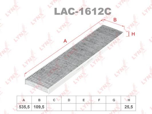 LYNXauto LAC-1612C Activated Carbon Cabin Filter LAC1612C