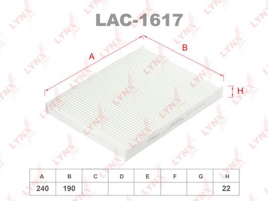 LYNXauto LAC-1617 Filter, interior air LAC1617