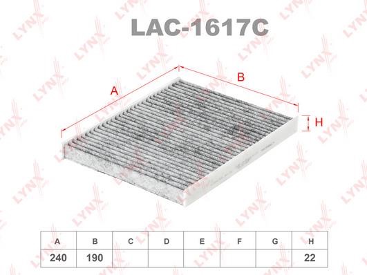 LYNXauto LAC-1617C Activated Carbon Cabin Filter LAC1617C