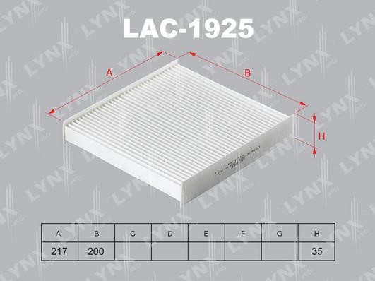 LYNXauto LAC1925C Filter, interior air LAC1925C