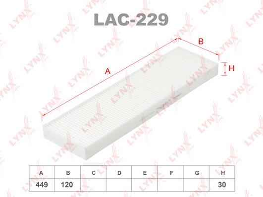 LYNXauto LAC-229 Filter, interior air LAC229
