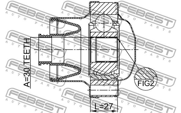 Buy Febest 0711-JB424FSHA at a low price in United Arab Emirates!