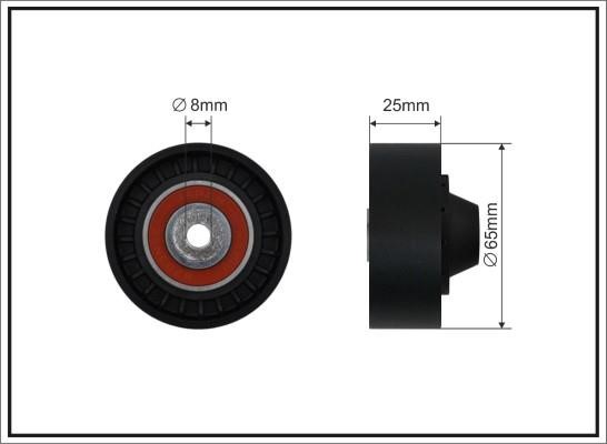 Caffaro 500624 Deflection/guide pulley, v-ribbed belt 500624
