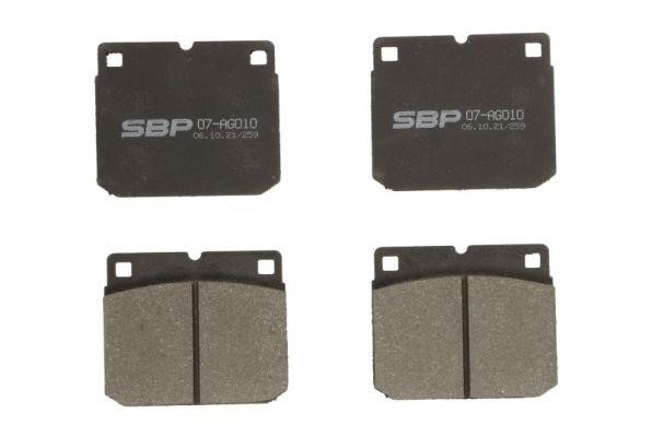 SBP 07-AG010 Brake Pad Set, disc brake 07AG010