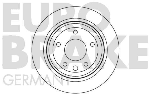 Eurobrake 5815201218 Rear brake disc, non-ventilated 5815201218