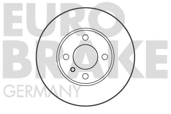 Eurobrake 5815201517 Front brake disc ventilated 5815201517