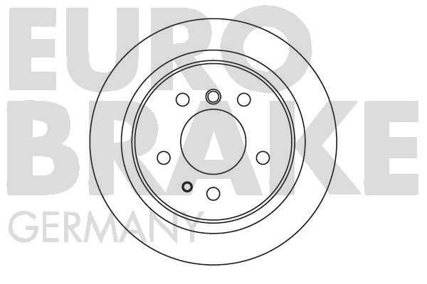 Eurobrake 5815201529 Rear brake disc, non-ventilated 5815201529