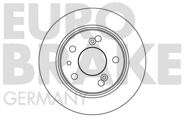 Eurobrake 5815201910 Rear brake disc, non-ventilated 5815201910