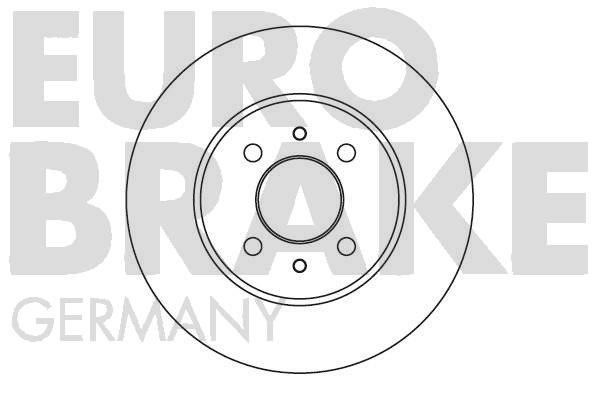 Eurobrake 5815202308 Unventilated front brake disc 5815202308