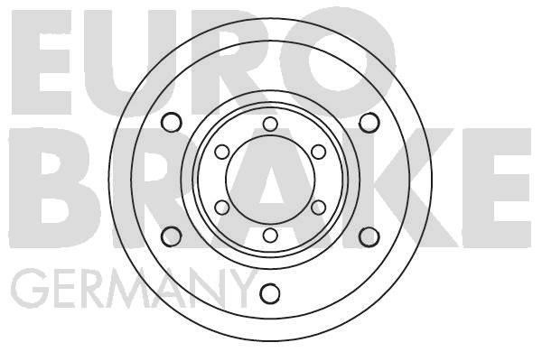 Eurobrake 5815202339 Front brake disc ventilated 5815202339