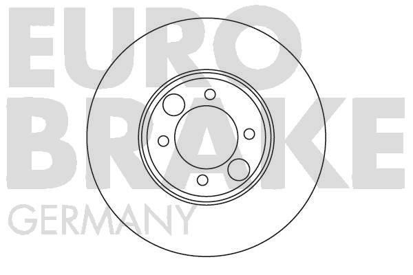 Eurobrake 5815201216 Rear brake disc, non-ventilated 5815201216
