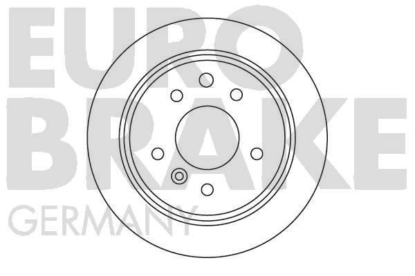 Eurobrake 5815201217 Rear brake disc, non-ventilated 5815201217