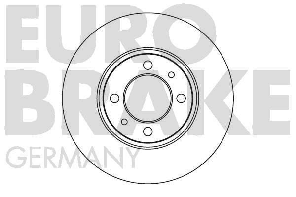 Eurobrake 5815202305 Unventilated front brake disc 5815202305