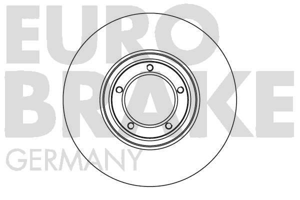 Eurobrake 5815202518 Front brake disc ventilated 5815202518