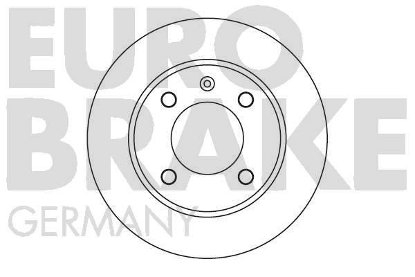 Eurobrake 5815202525 Front brake disc ventilated 5815202525