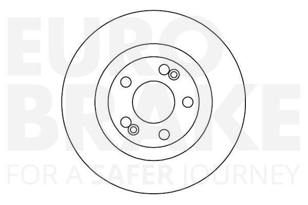 Eurobrake 5815203950 Front brake disc ventilated 5815203950