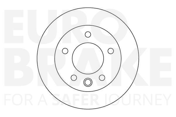 Eurobrake 5815203377 Front brake disc ventilated 5815203377