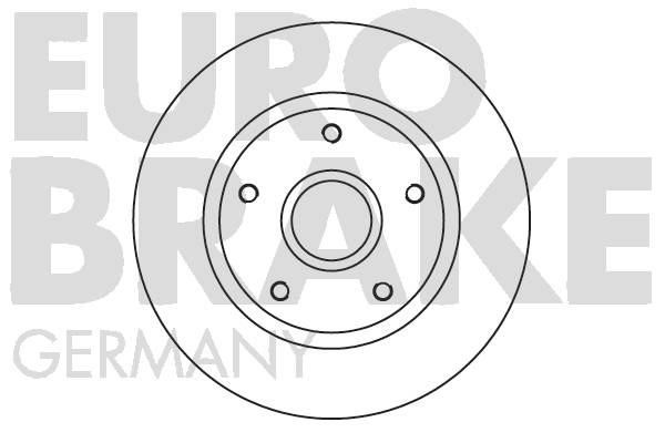 Eurobrake 5815203993 Rear brake disc, non-ventilated 5815203993