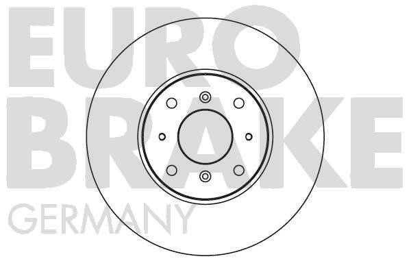 Eurobrake 5815204010 Front brake disc ventilated 5815204010