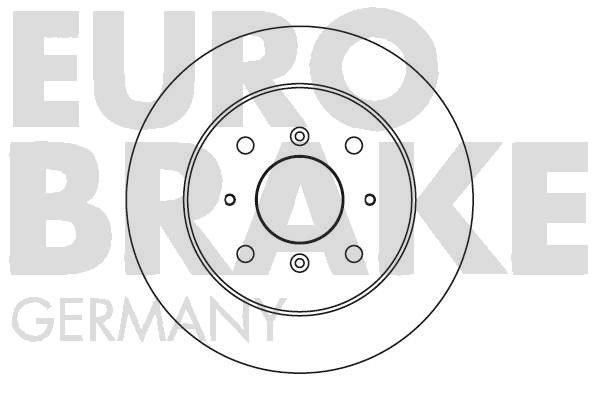 Eurobrake 5815204011 Rear brake disc, non-ventilated 5815204011