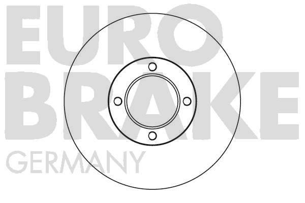 Eurobrake 5815204525 Front brake disc ventilated 5815204525