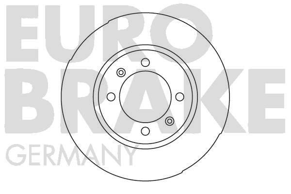 Eurobrake 5815204104 Unventilated front brake disc 5815204104