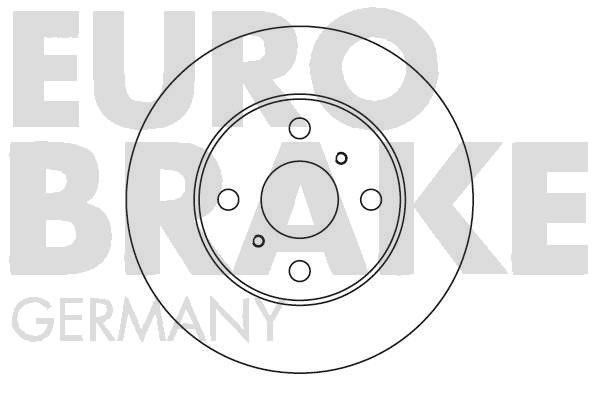 Eurobrake 5815204535 Front brake disc ventilated 5815204535