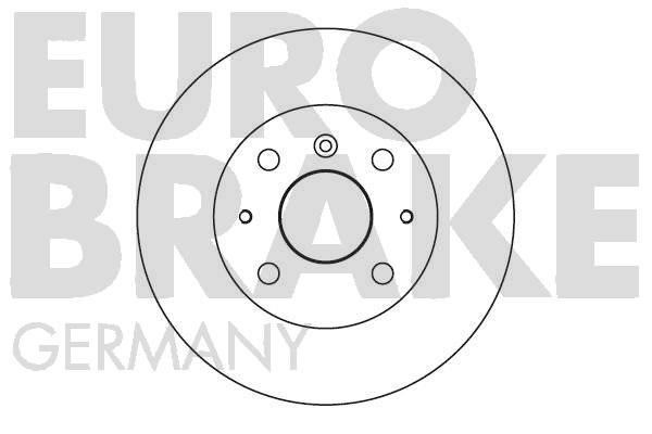 Eurobrake 5815205105 Unventilated front brake disc 5815205105