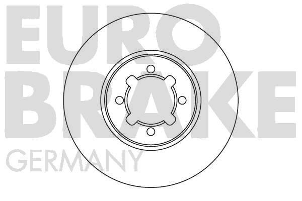 Eurobrake 5815204568 Unventilated front brake disc 5815204568