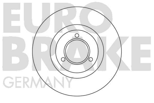 Eurobrake 5815209901 Unventilated front brake disc 5815209901