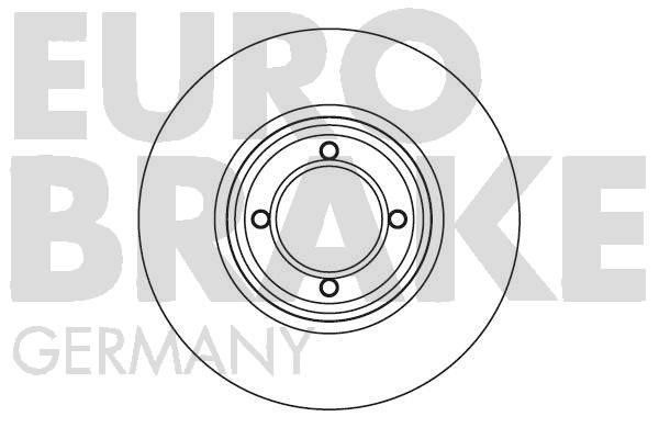 Eurobrake 5815209906 Unventilated front brake disc 5815209906