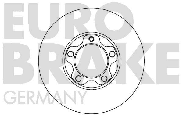 Eurobrake 5815204709 Unventilated front brake disc 5815204709