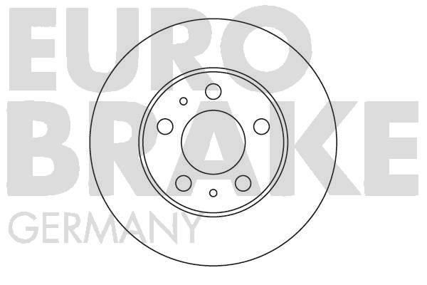 Eurobrake 5815204810 Front brake disc ventilated 5815204810