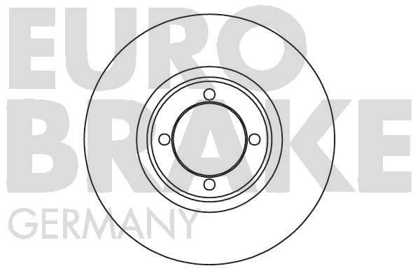 Eurobrake 5815204811 Unventilated front brake disc 5815204811