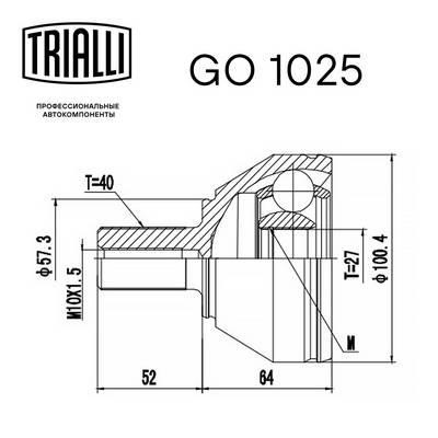 Joint kit, drive shaft Trialli GO 1025
