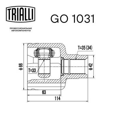Trialli GO 1031 Joint kit, drive shaft GO1031