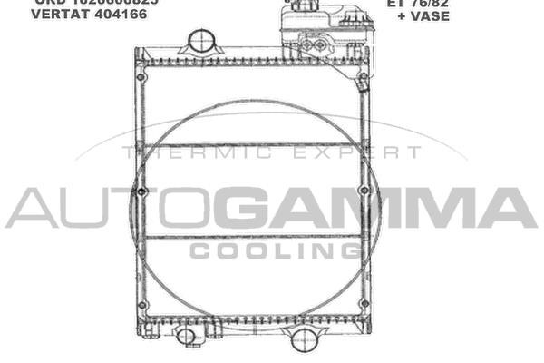 Autogamma 404166 Radiator, engine cooling 404166