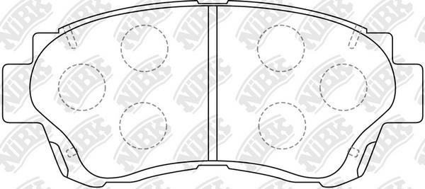 Brake Pad Set, disc brake NiBK PN1228S