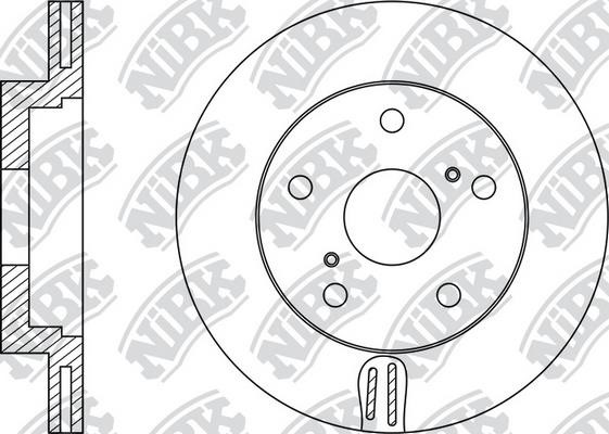 NiBK RN1070 Front brake disc ventilated RN1070