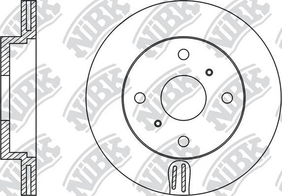 NiBK RN1097 Front brake disc ventilated RN1097