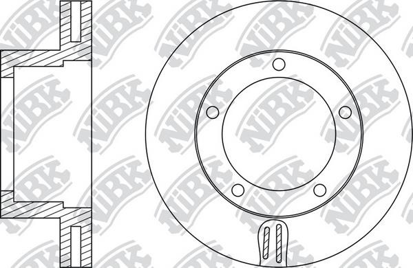 NiBK RN1479 Front brake disc ventilated RN1479