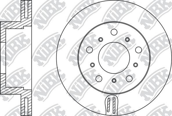 NiBK RN1490 Front brake disc ventilated RN1490