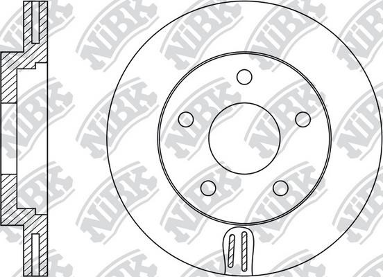 NiBK RN1519 Front brake disc ventilated RN1519