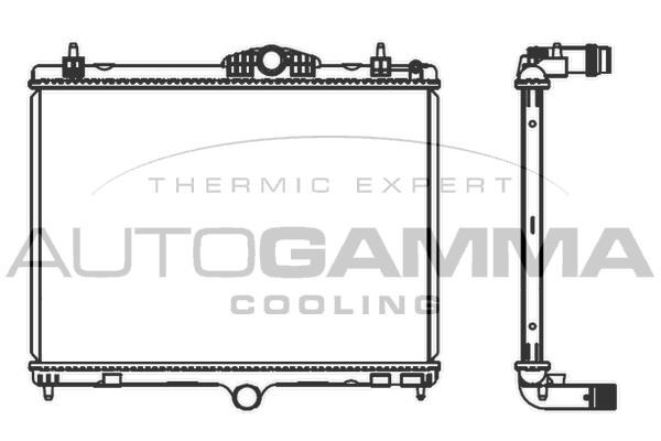 Autogamma 107674 Radiator, engine cooling 107674