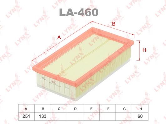 LYNXauto LA-460 Air Filter LA460
